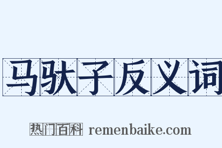 马驮子反义词是什么意思的图片